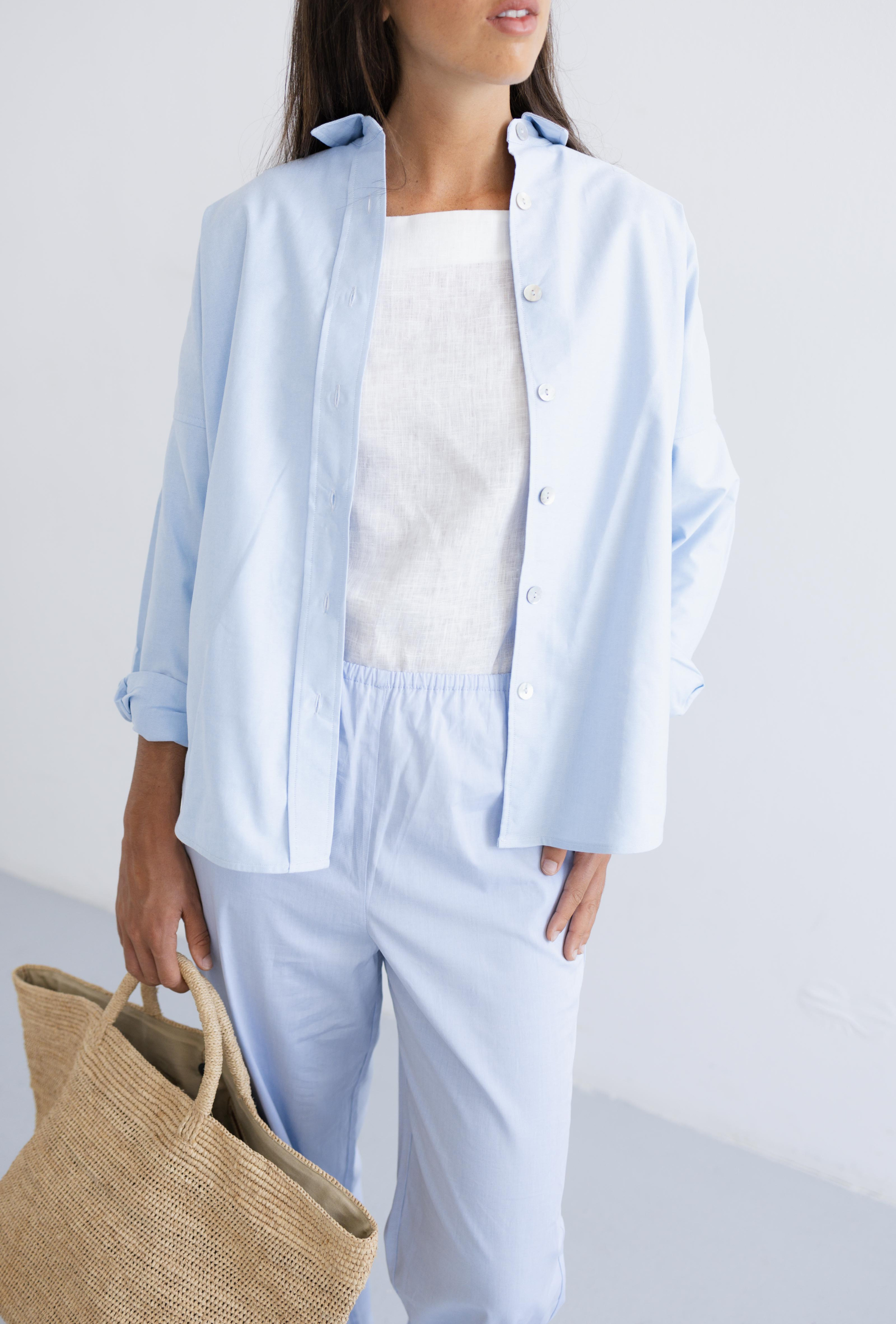 GABRIELLE Oxford Shirt Blue