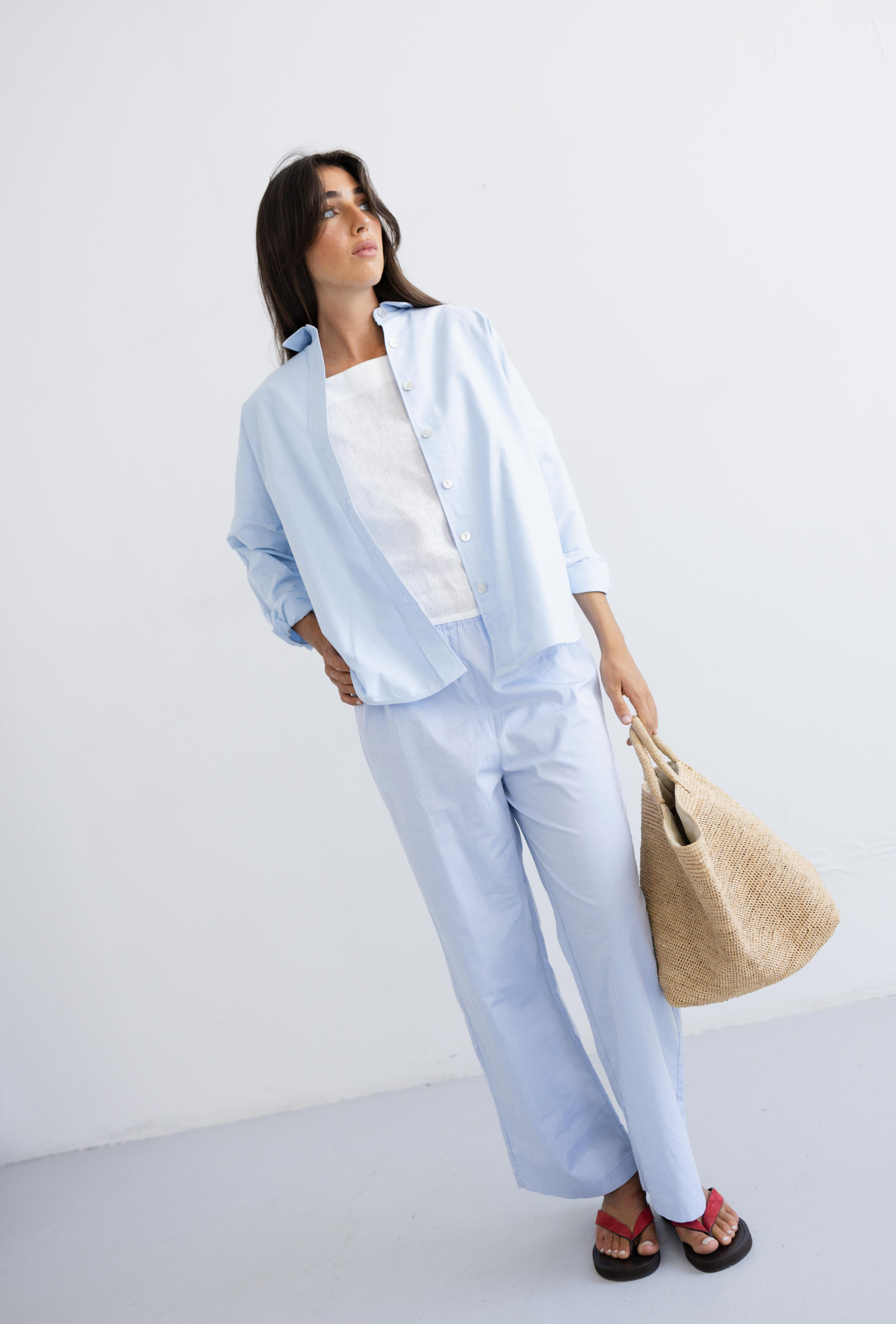 GABRIELLE Oxford Shirt Blue