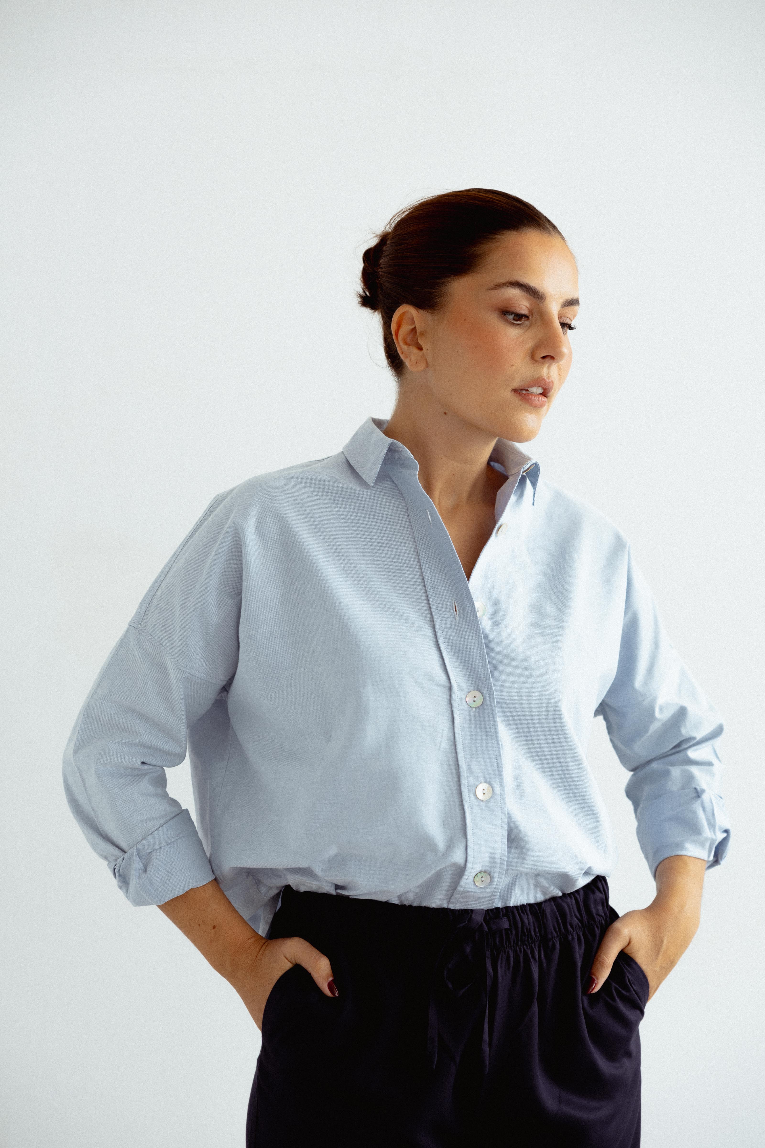 GABRIELLE Oxford Shirt Blue