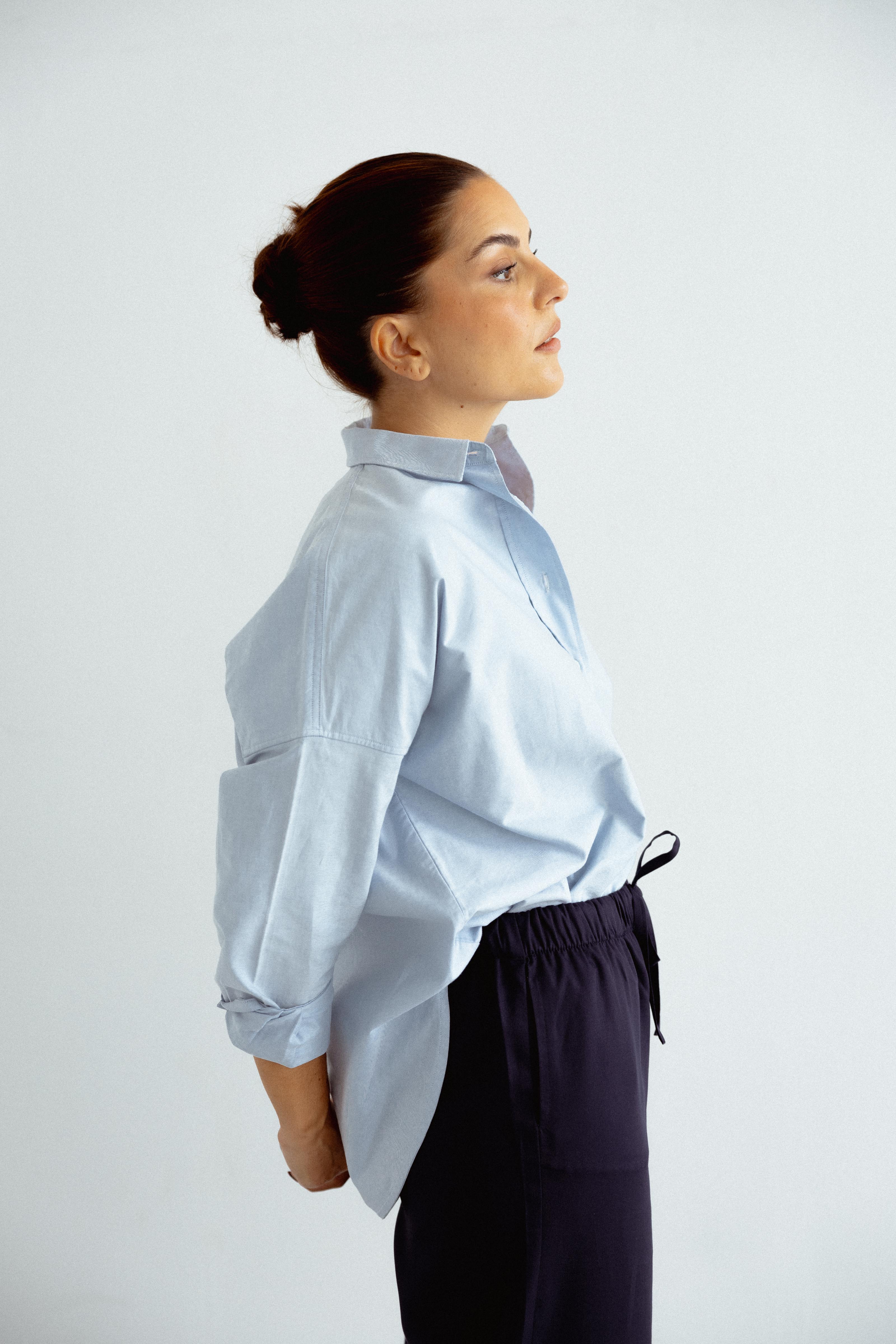 GABRIELLE Oxford Shirt Blue