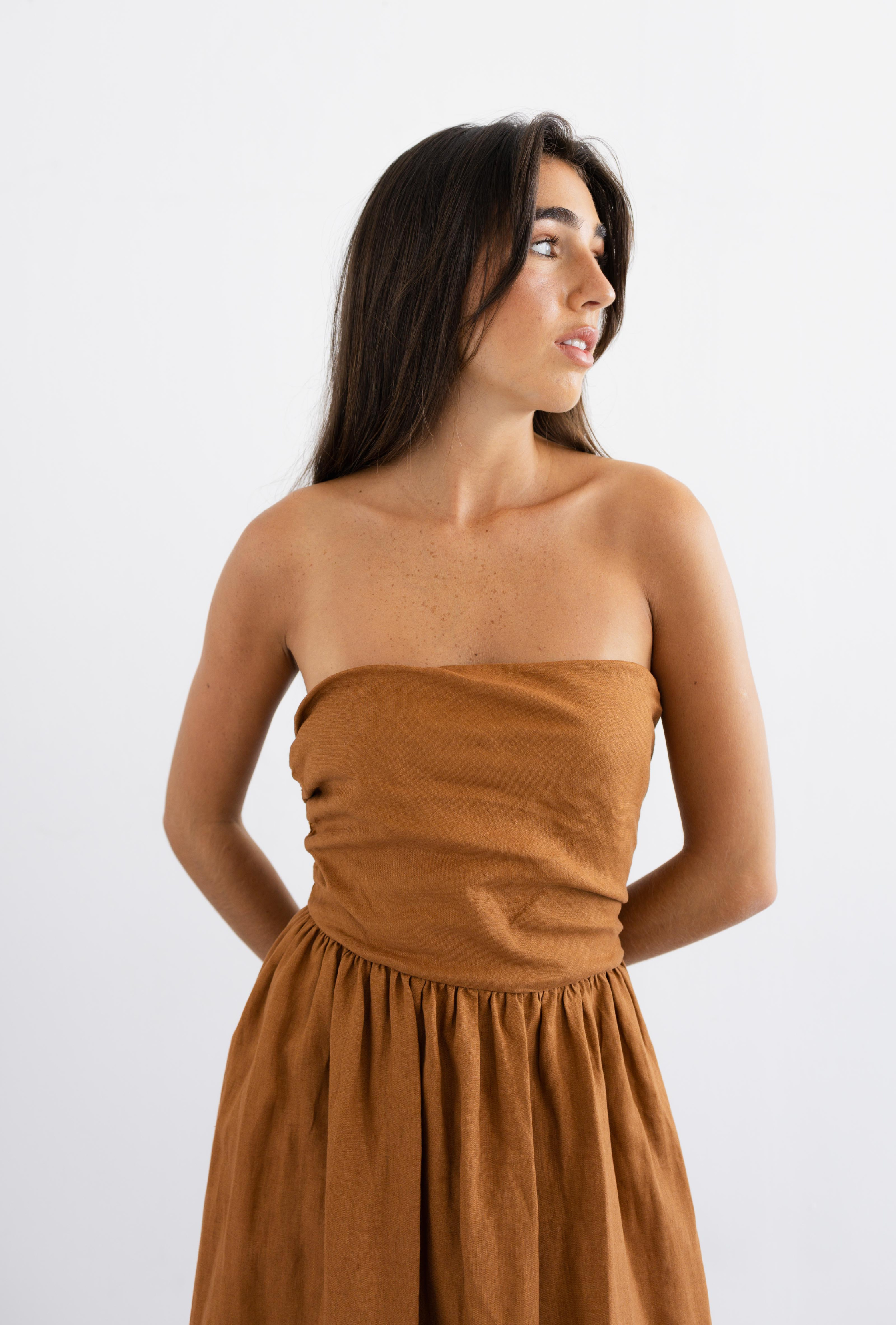 HARPER Dress Rust