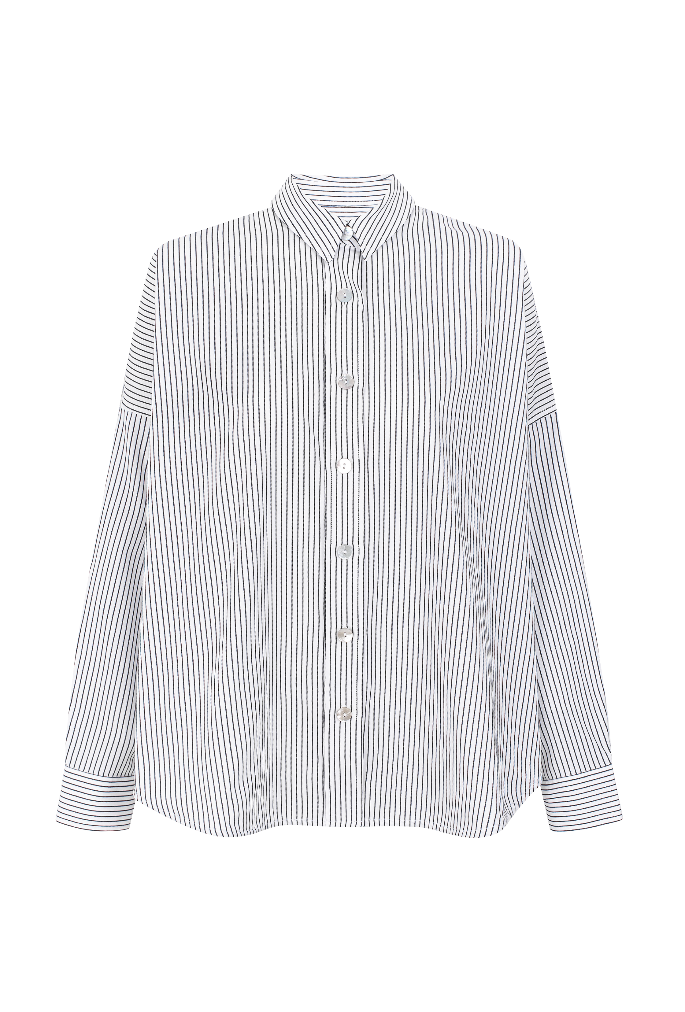 GABRIELLE Shirt Woven Stripes Black