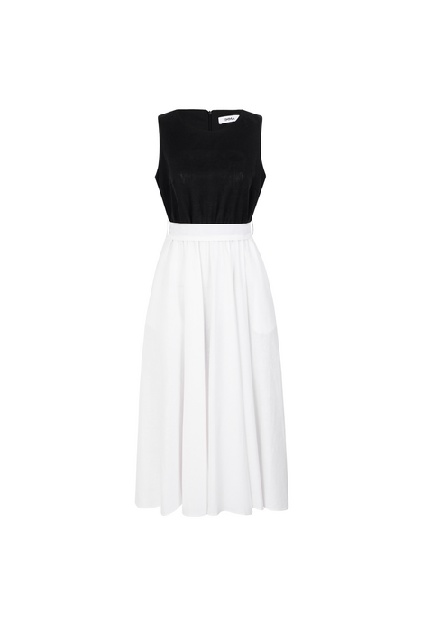 BLAIR Dress Linen B&W