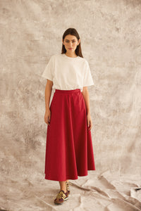 CLAIRE Skirt Dark Red