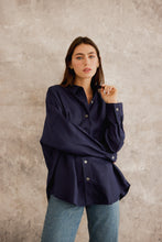 Load image into Gallery viewer, GABRIELLE Shirt Navy Blue