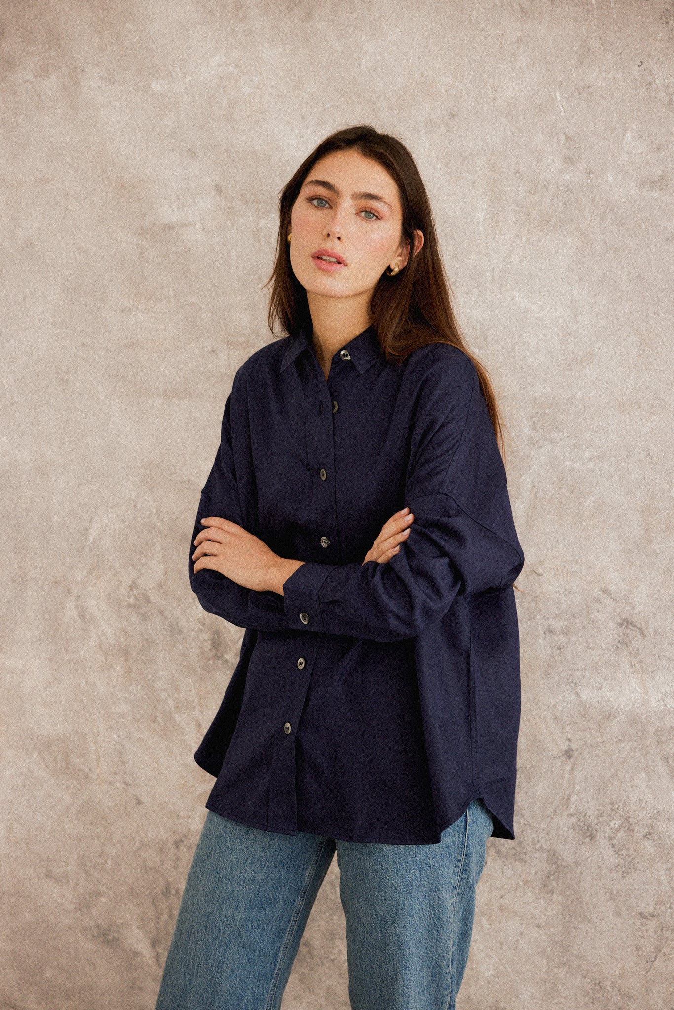 GABRIELLE Shirt Navy Blue