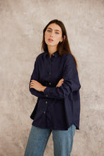 Load image into Gallery viewer, GABRIELLE Shirt Navy Blue