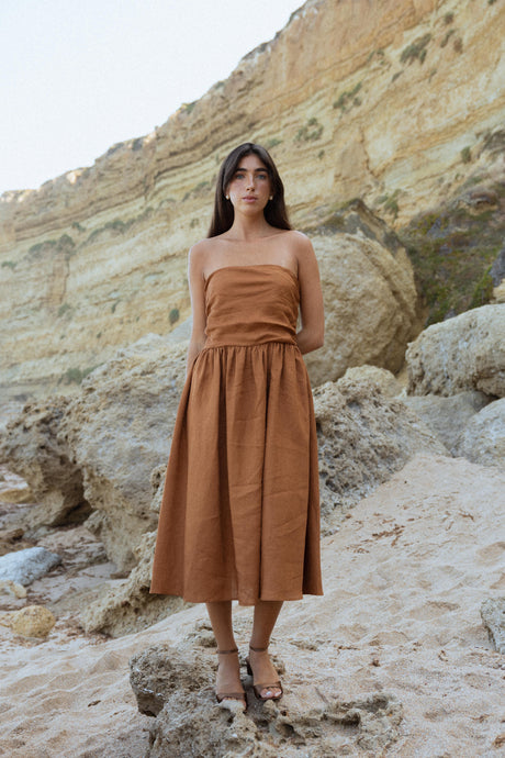 HARPER Dress Rust