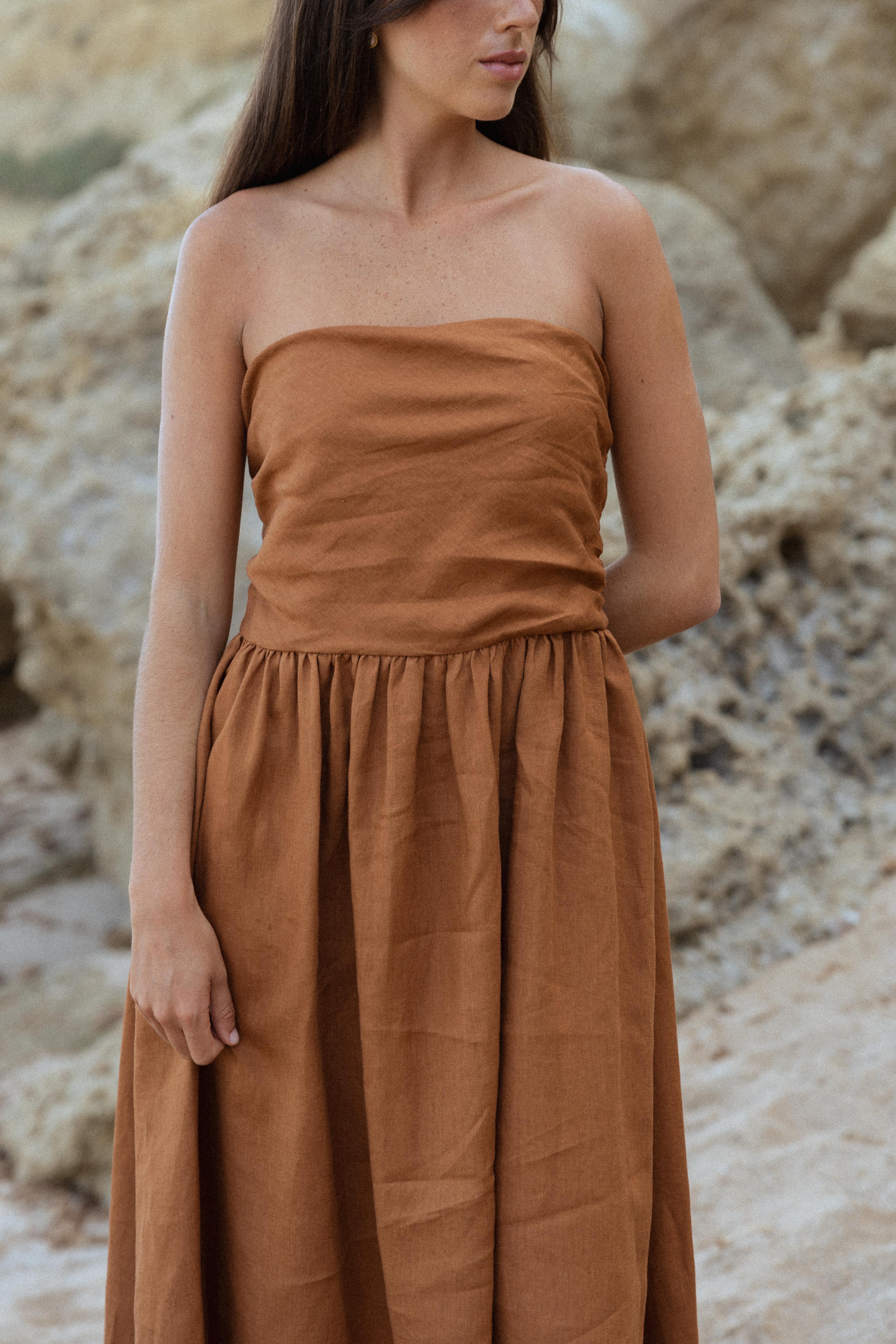 HARPER Dress Rust