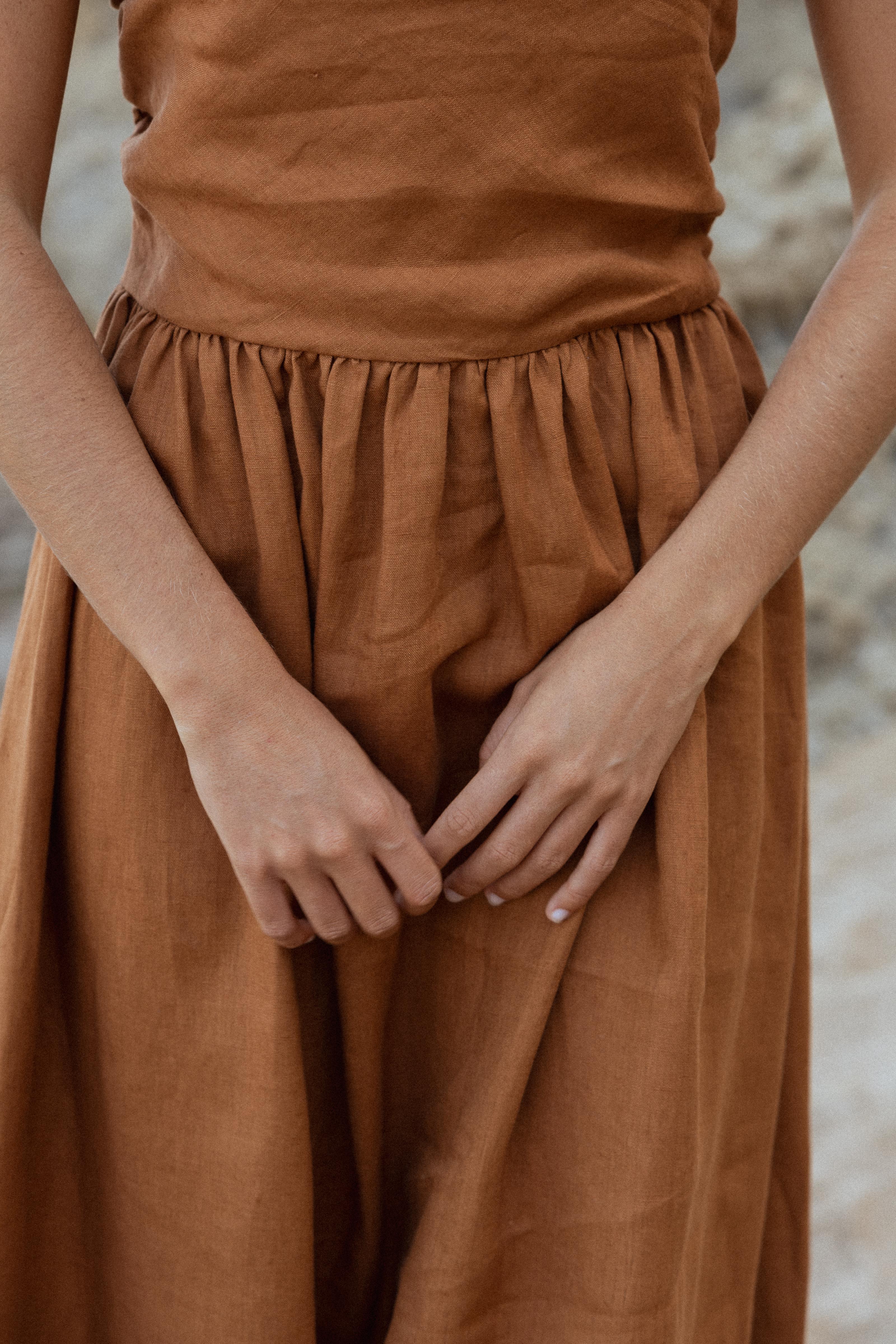 HARPER Dress Rust