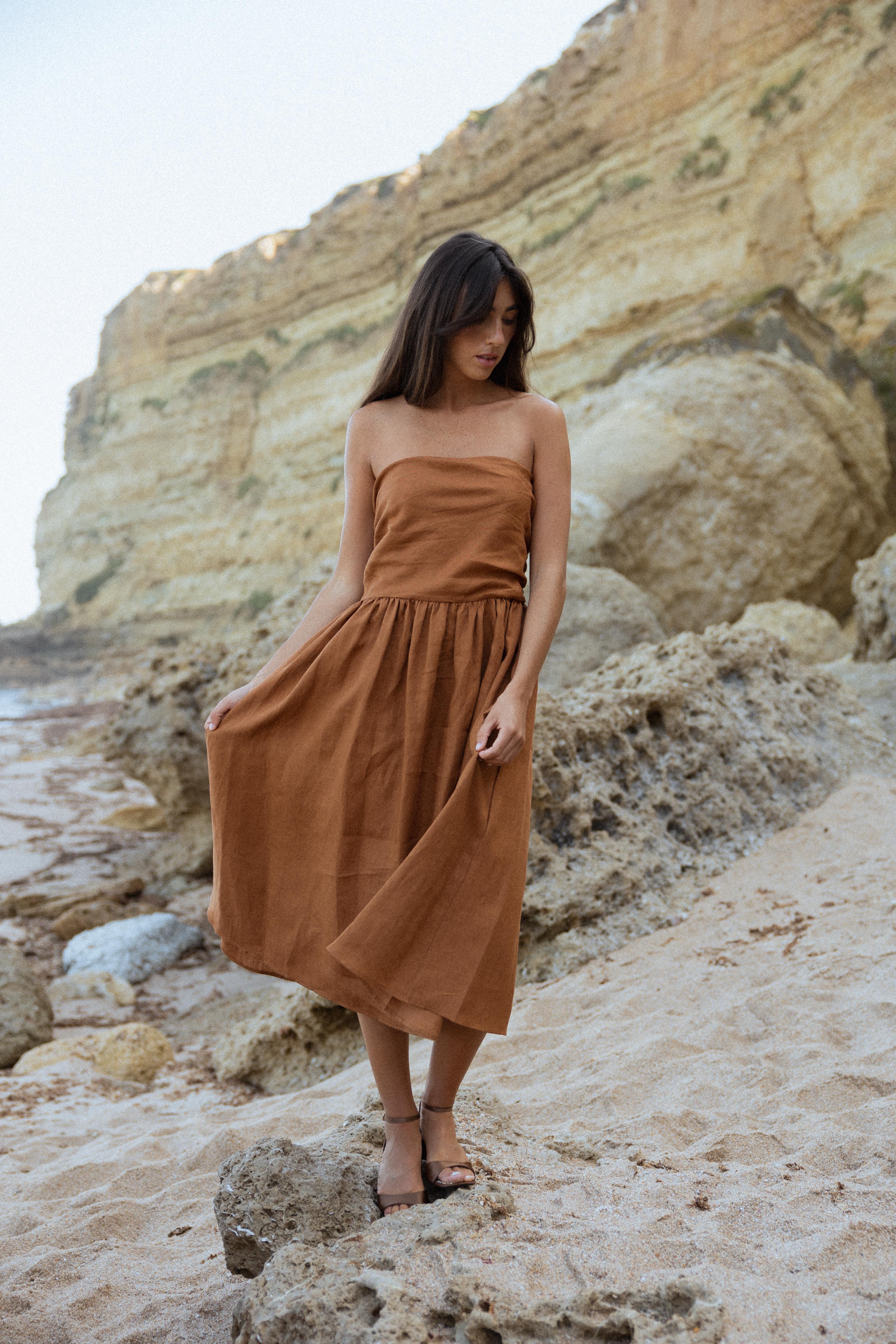 HARPER Dress Rust