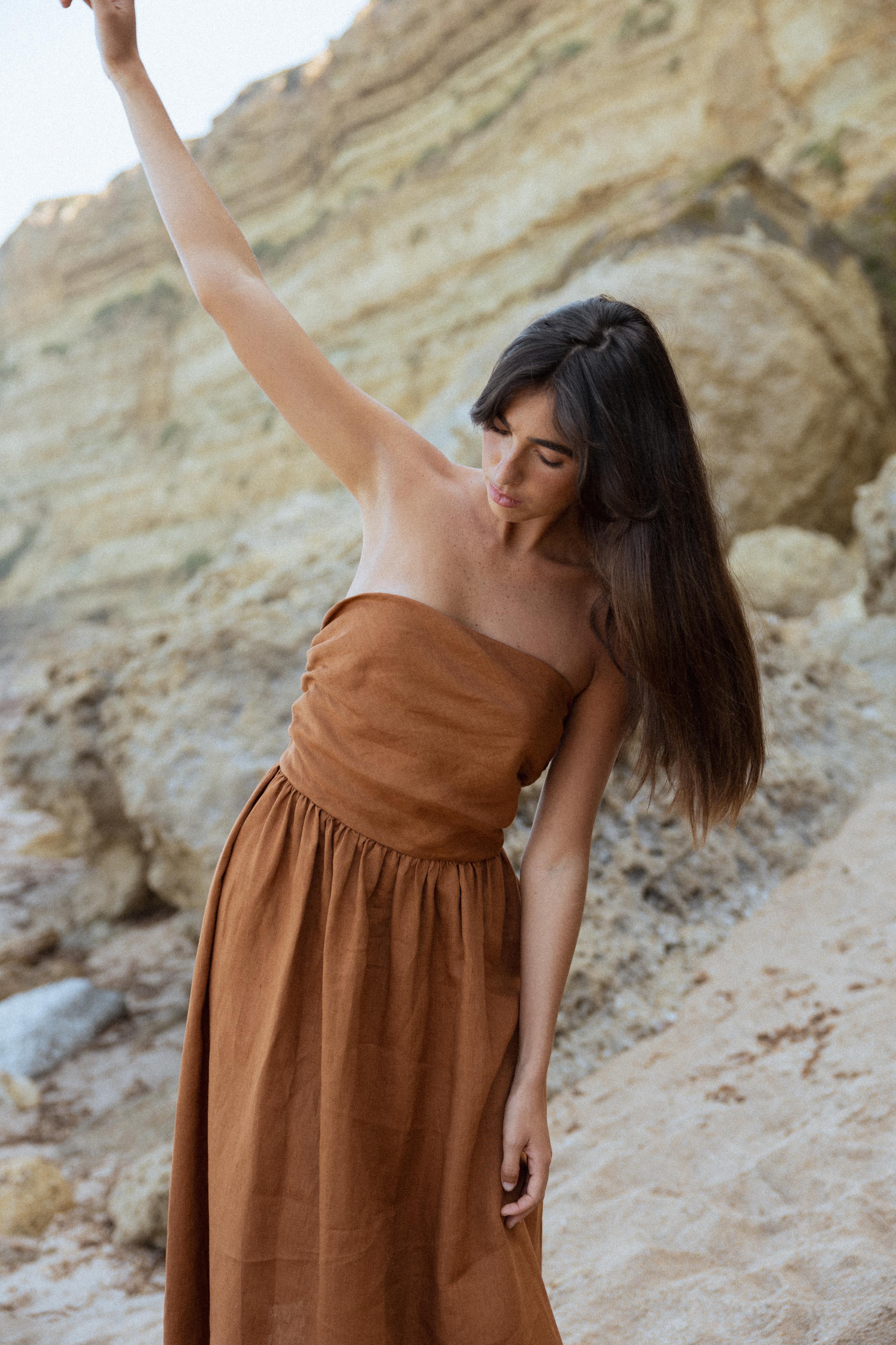 HARPER Dress Rust