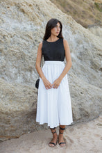 Carregar imagem no visualizador da galeria, BLAIR Dress Linen B&amp;W