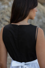 Carregar imagem no visualizador da galeria, BLAIR Dress Linen B&amp;W