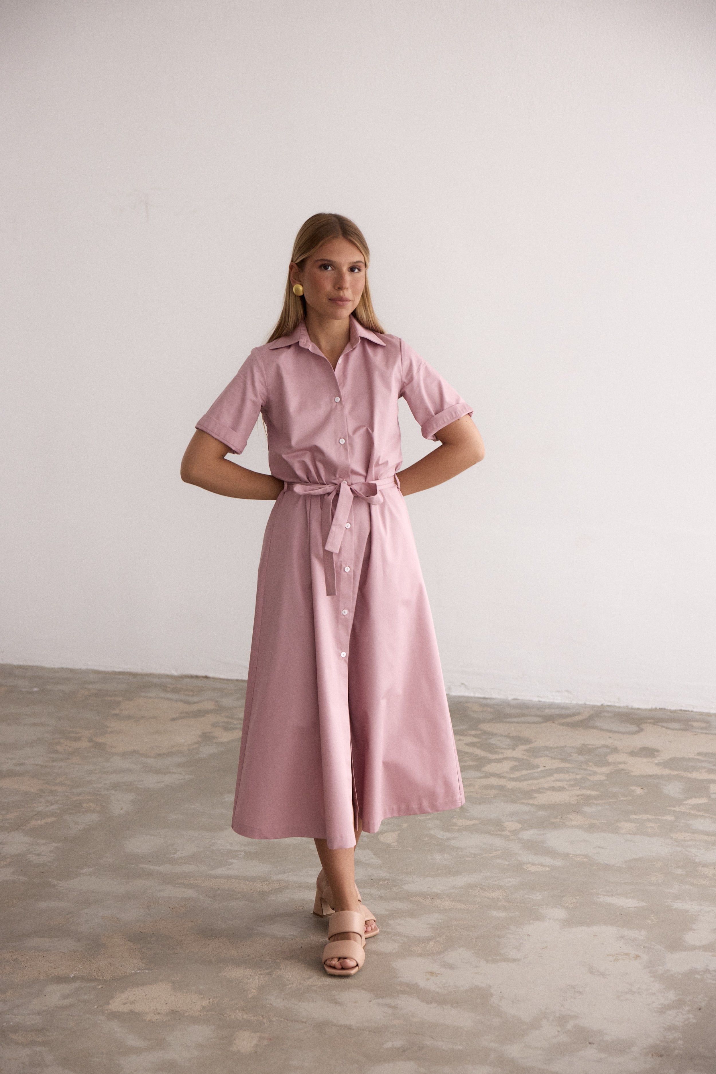 C.Z. Shirt Dress pink