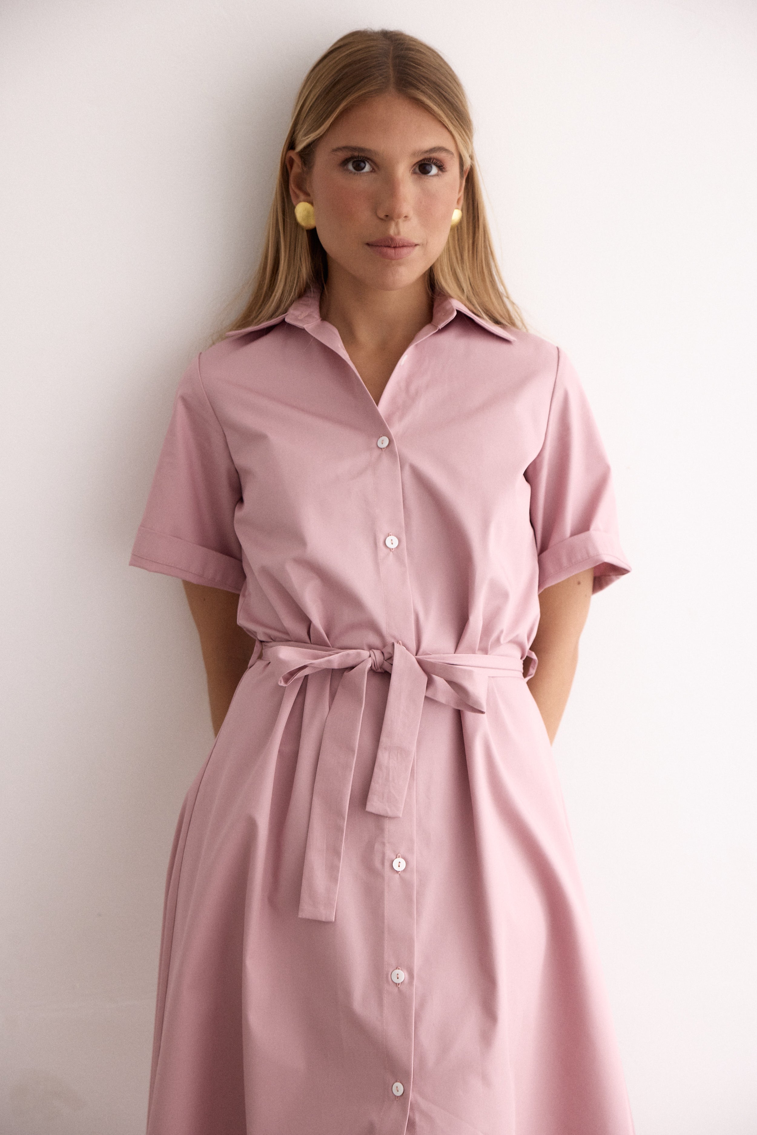 C.Z. Shirt Dress pink