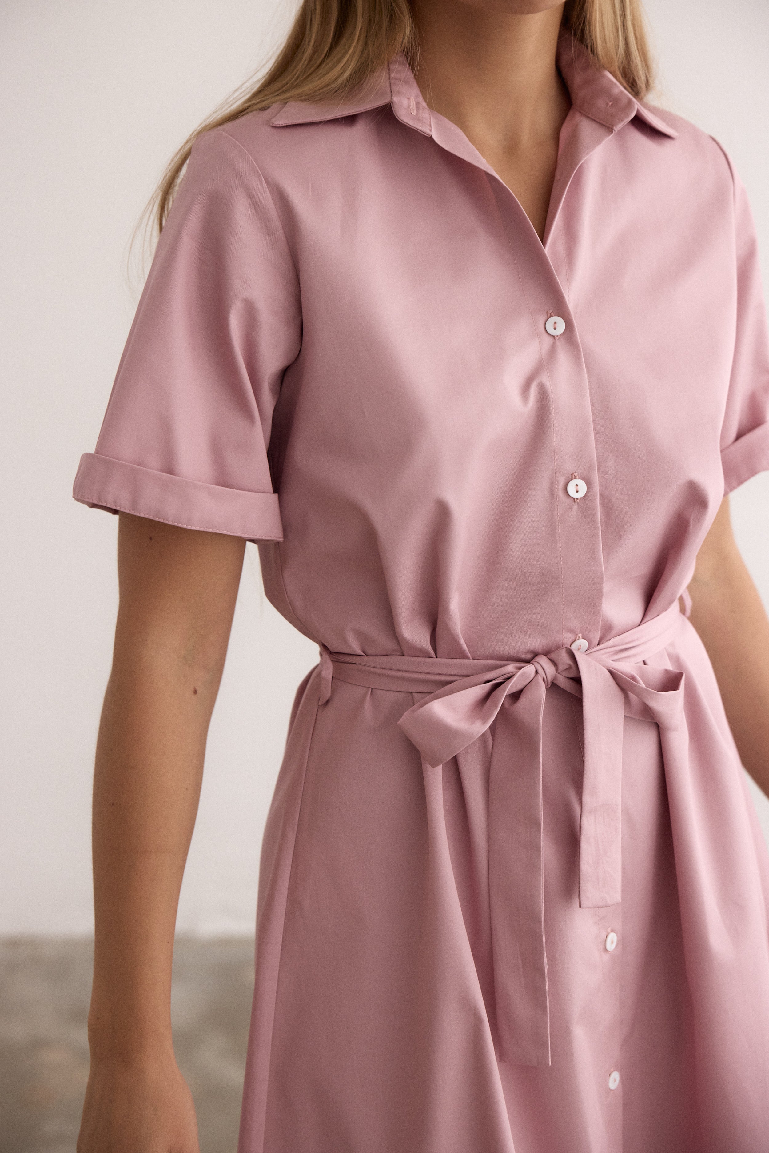 C.Z. Shirt Dress pink