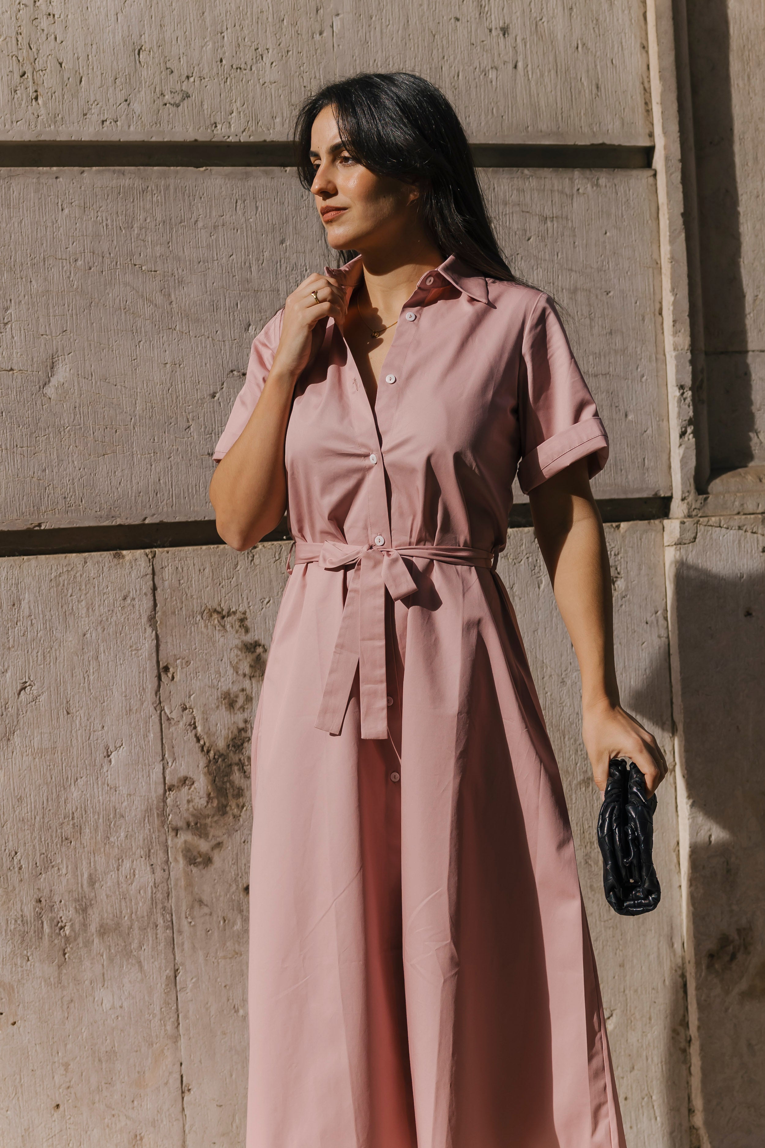 C.Z. Shirt Dress pink