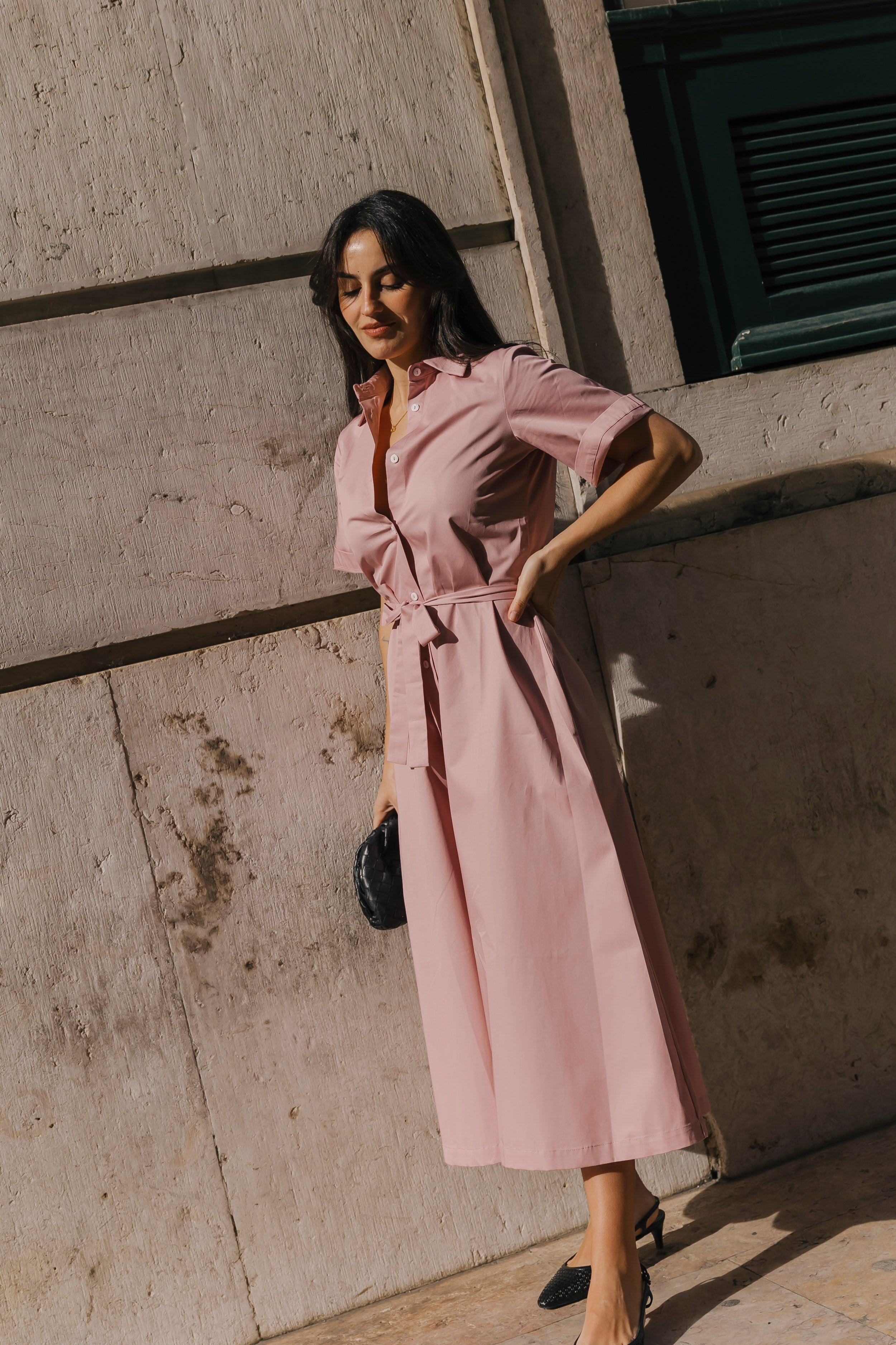 C.Z. Shirt Dress pink