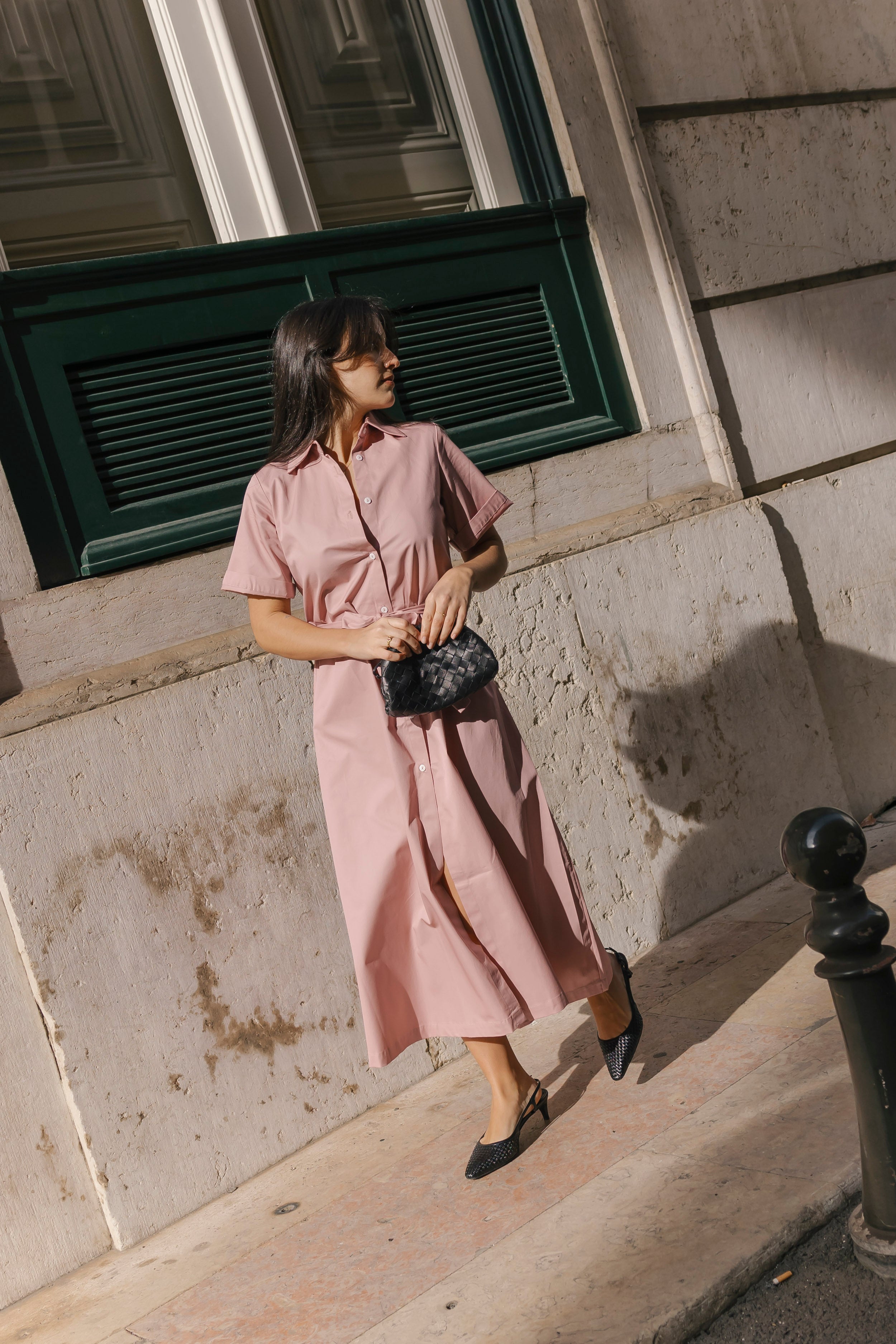 C.Z. Shirt Dress pink