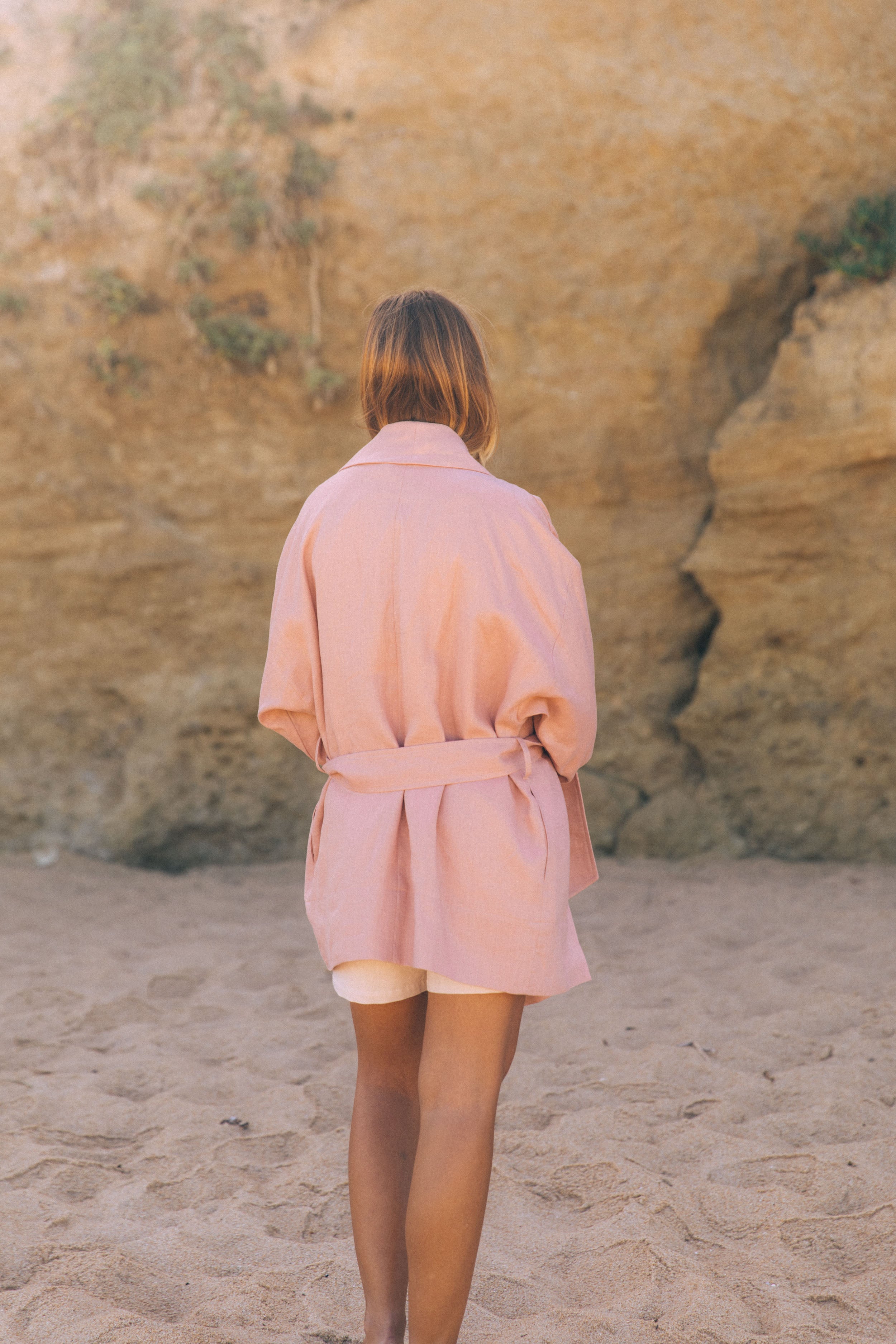 Kimono SOHO Lino Rosa