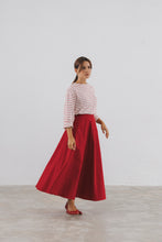 Load image into Gallery viewer, CLAIRE Skirt Dark Red