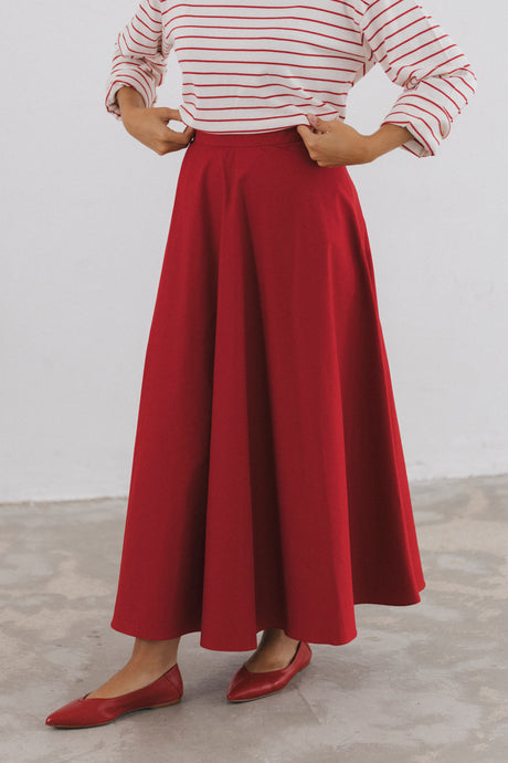 CLAIRE Skirt Dark Red