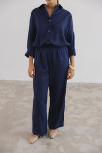 CAROLYN Trousers Dark Blue