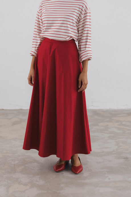 CLAIRE Skirt Dark Red