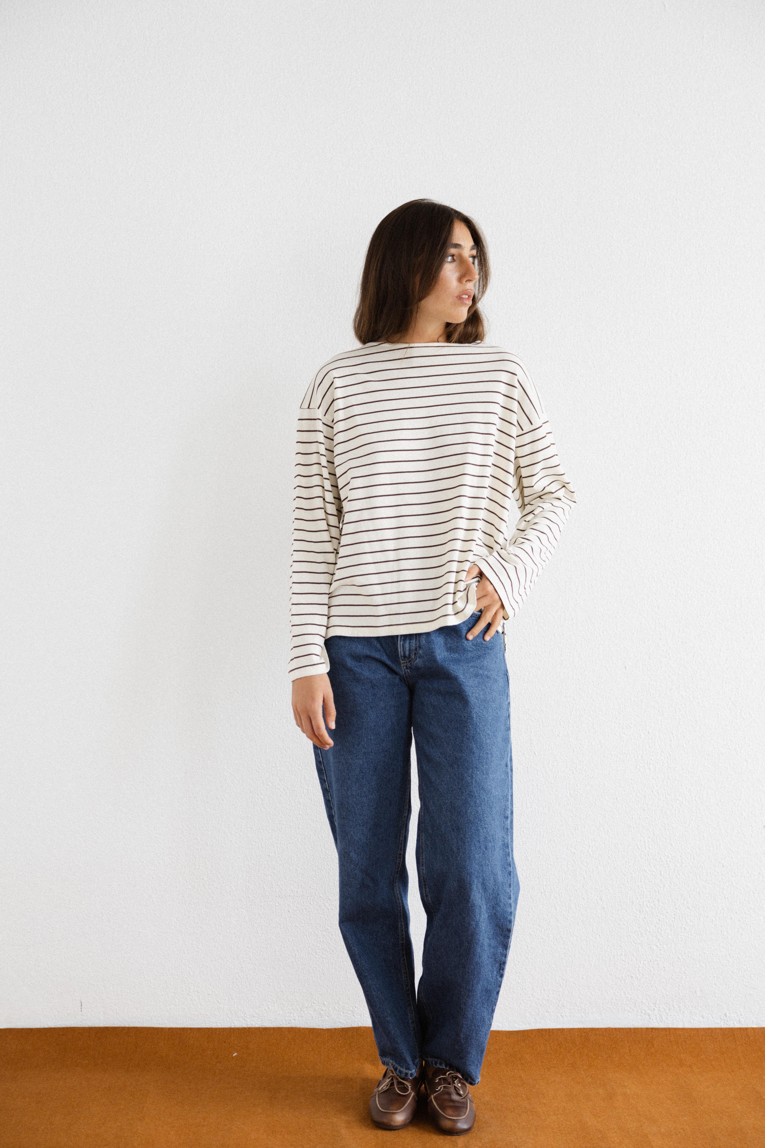 JANE Breton Shirt Chocolate