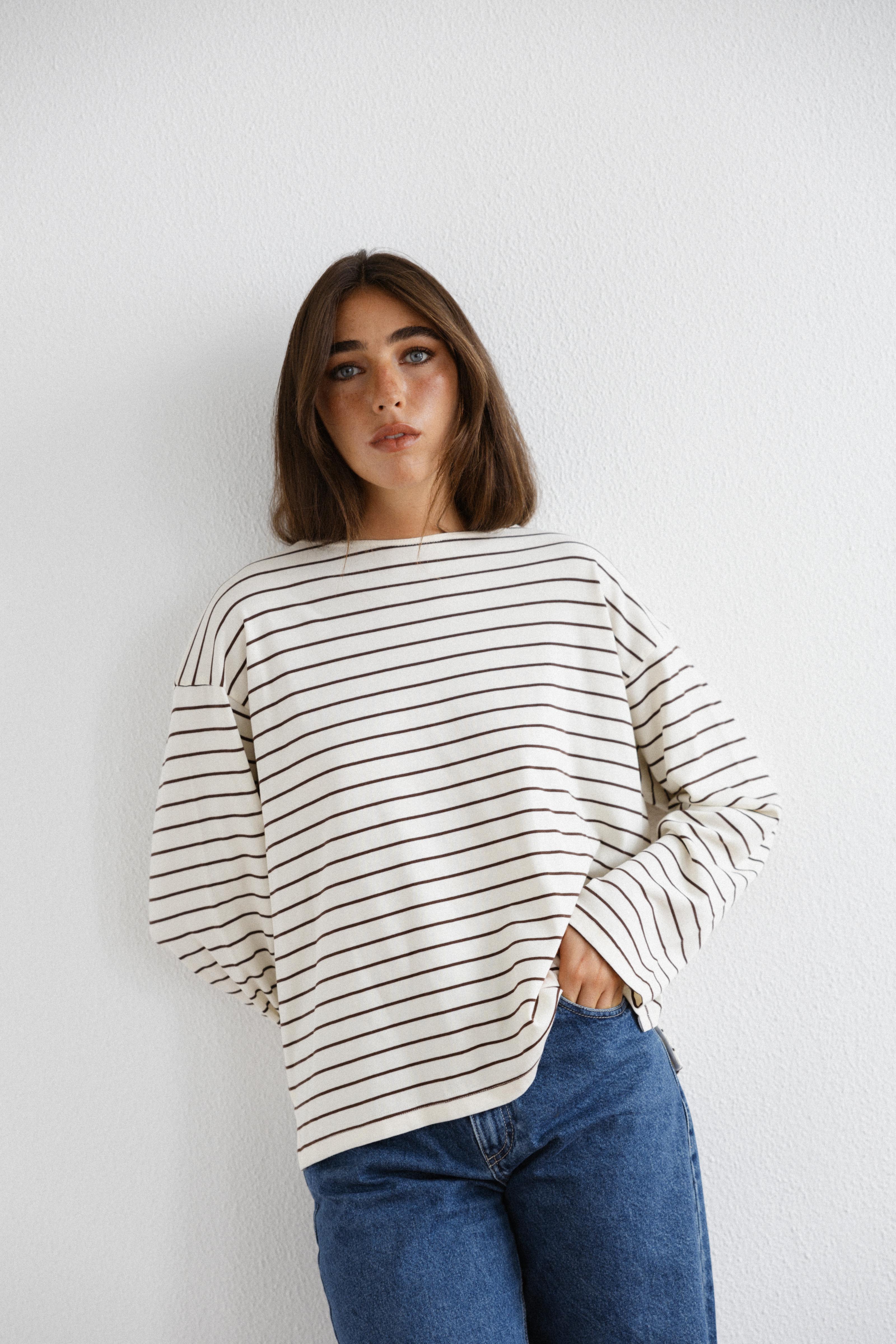 JANE Breton Shirt Chocolate