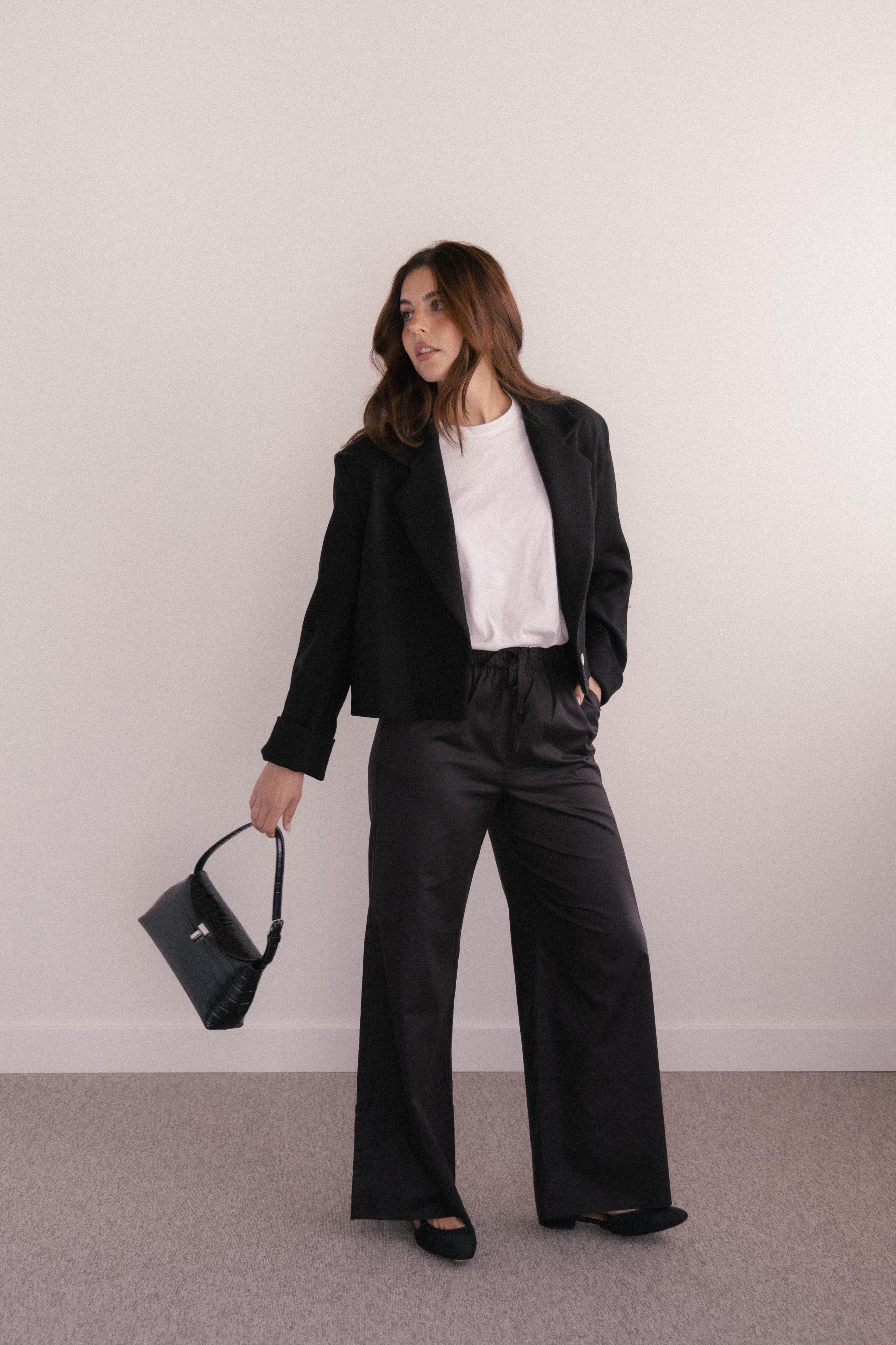 Blazer de lã EDITH preto