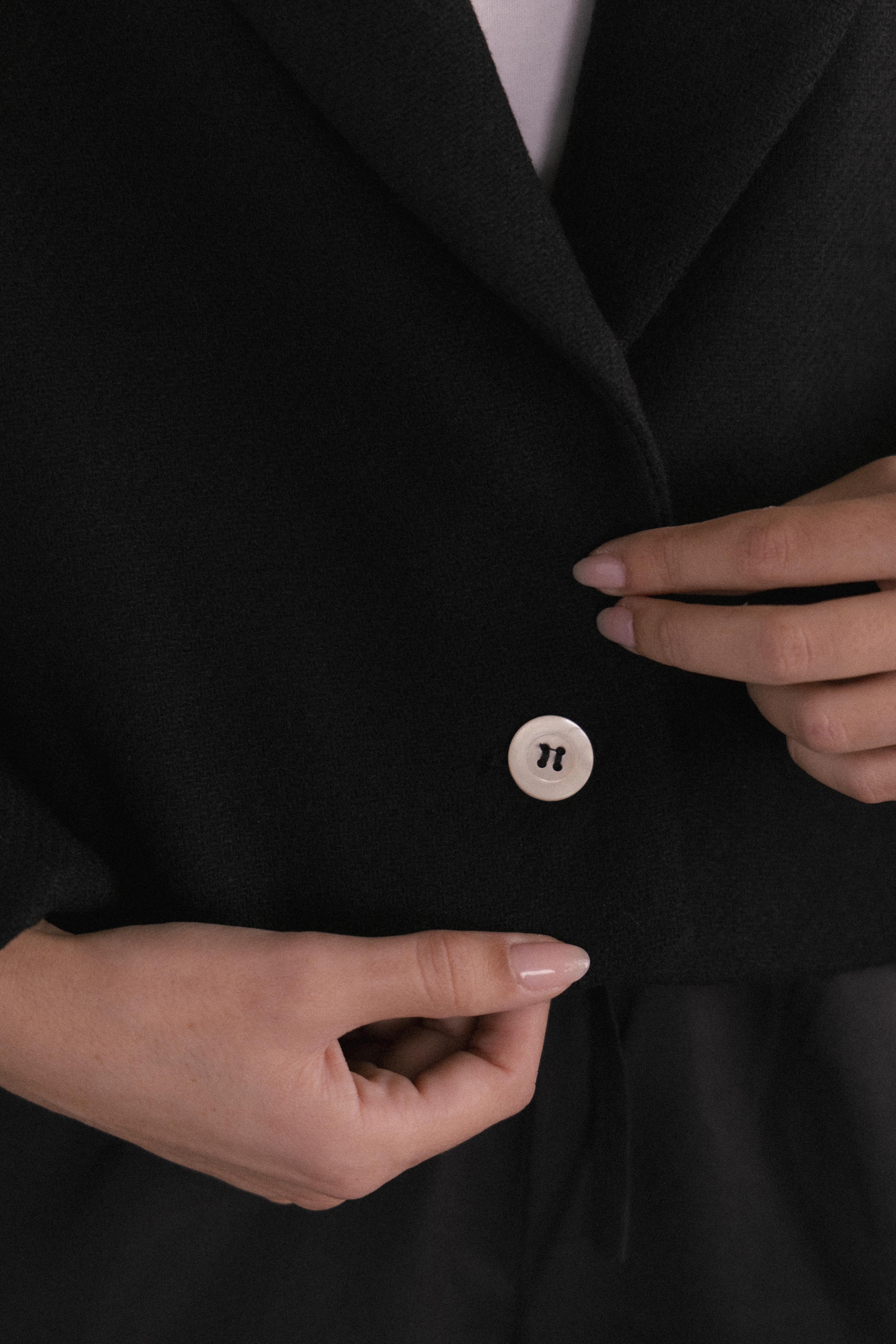 Blazer de lã EDITH preto