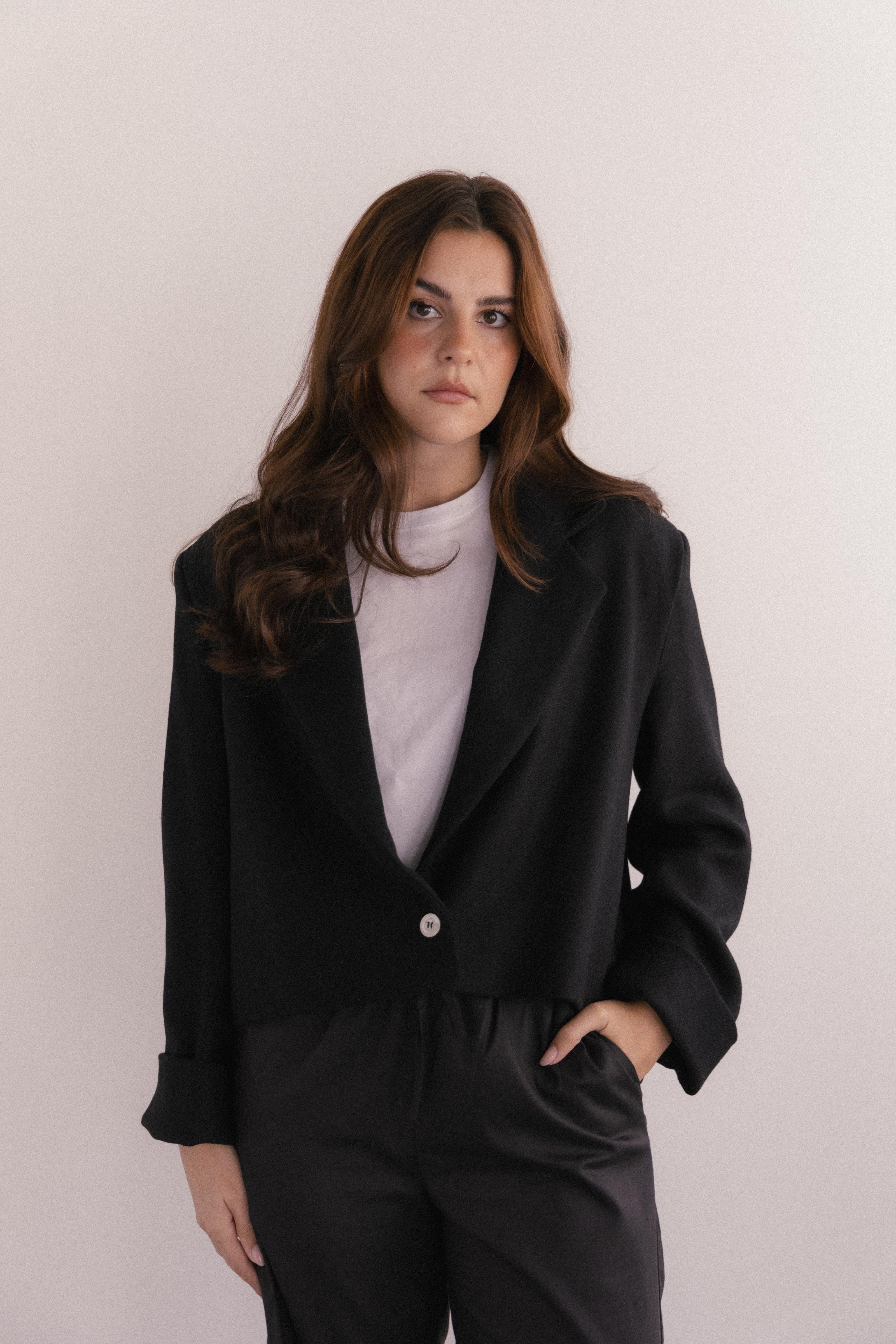 Blazer de lã EDITH preto