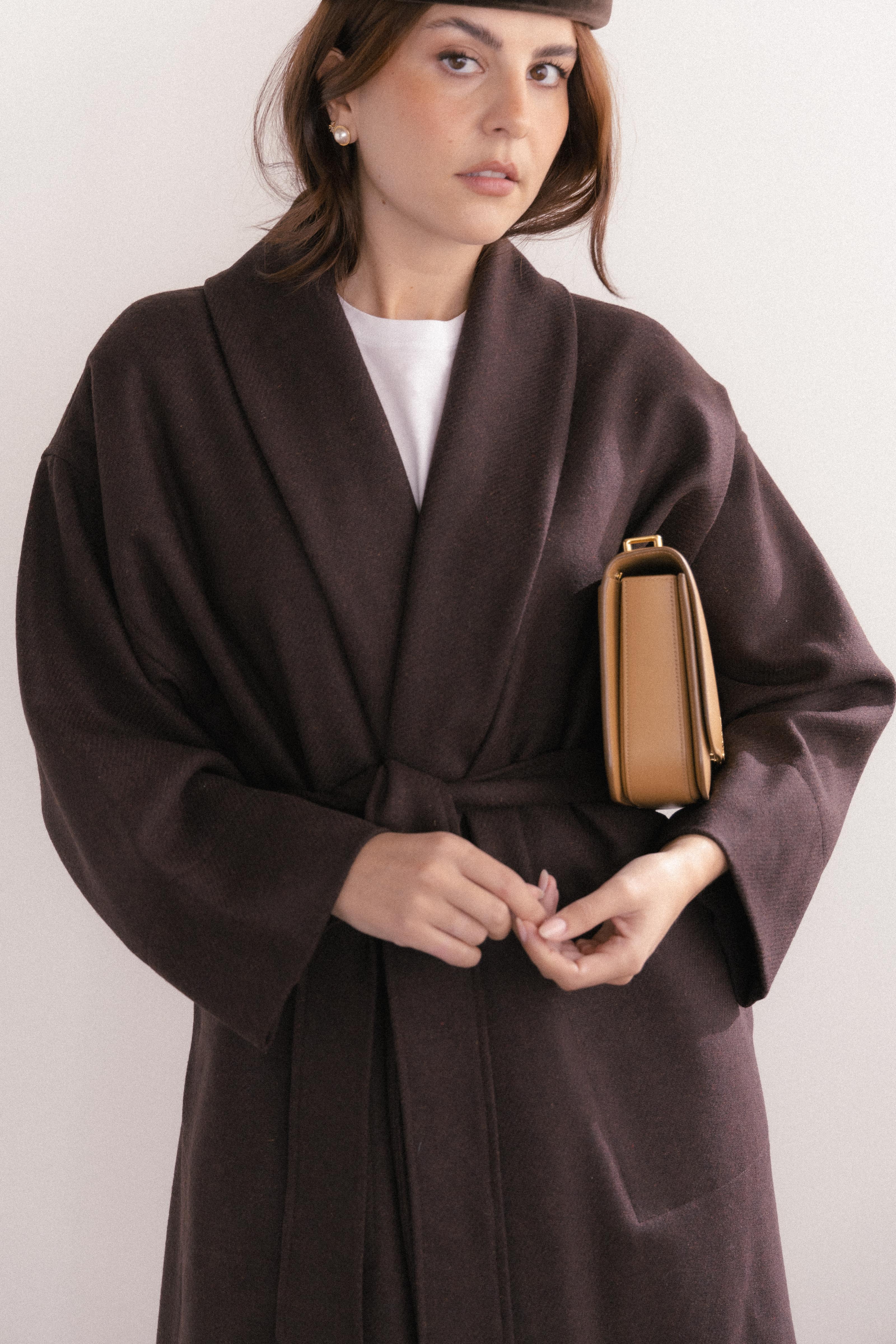 JOSEPH Coat Chocolate