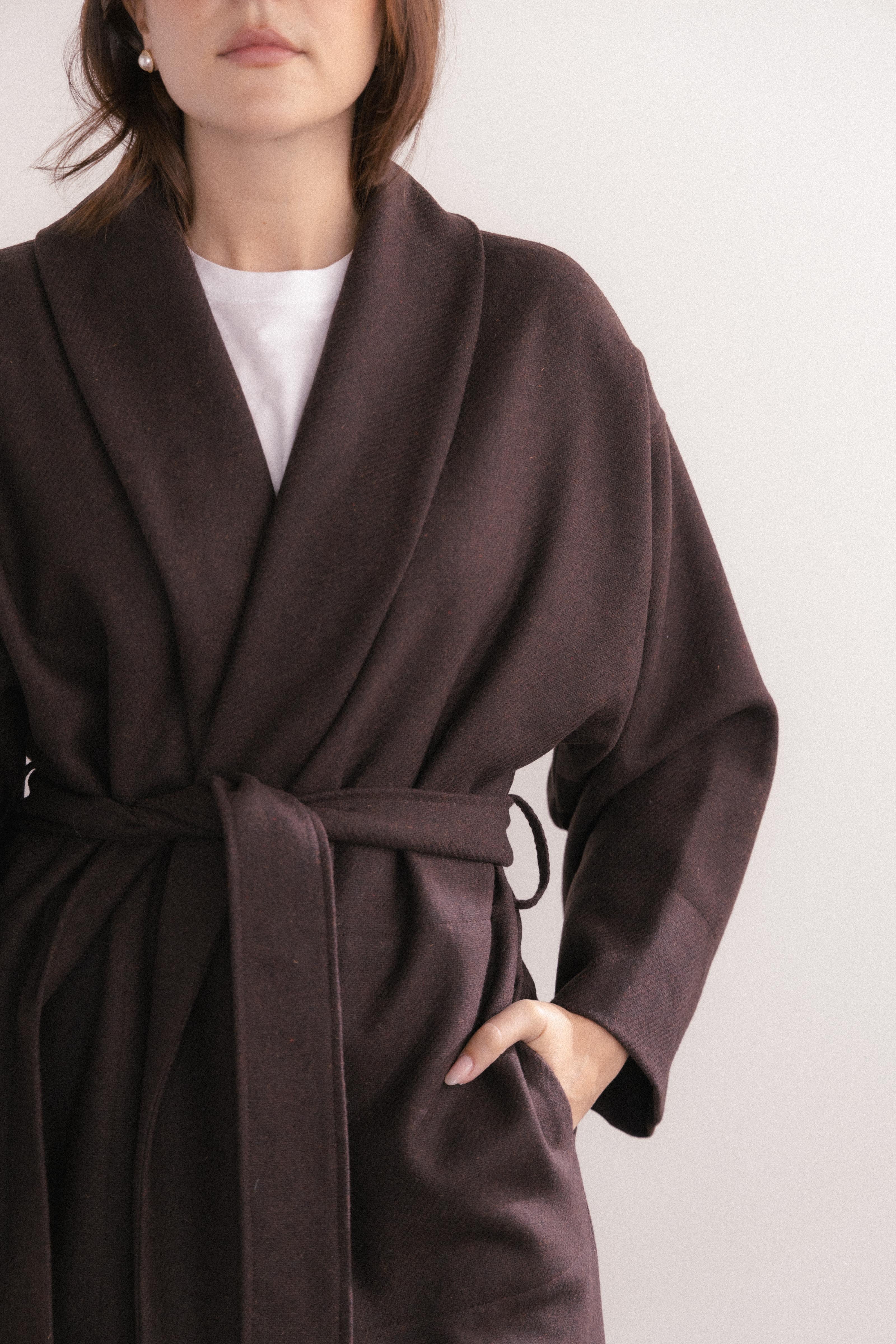 JOSEPH Coat Chocolate