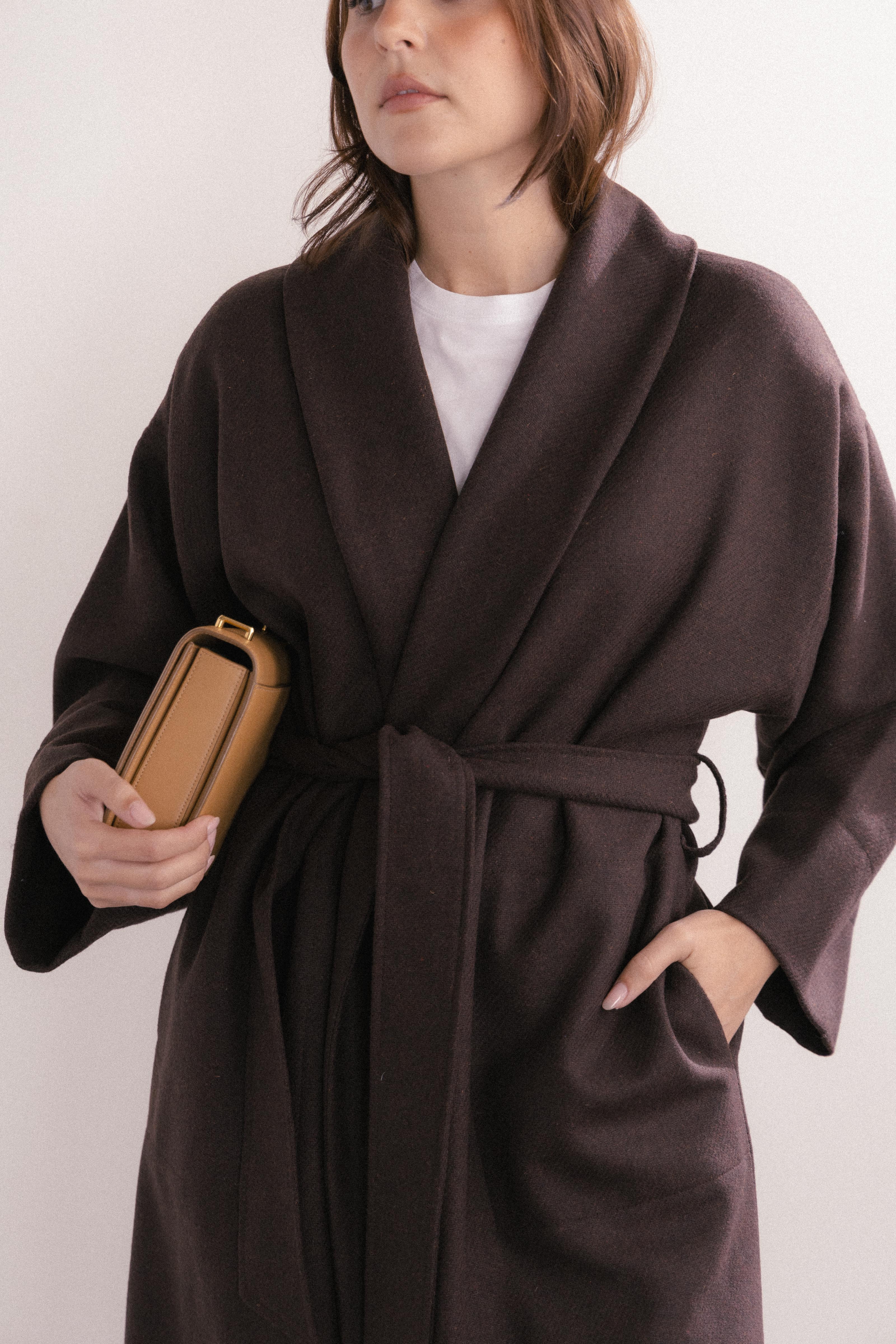 JOSEPH Coat Chocolate