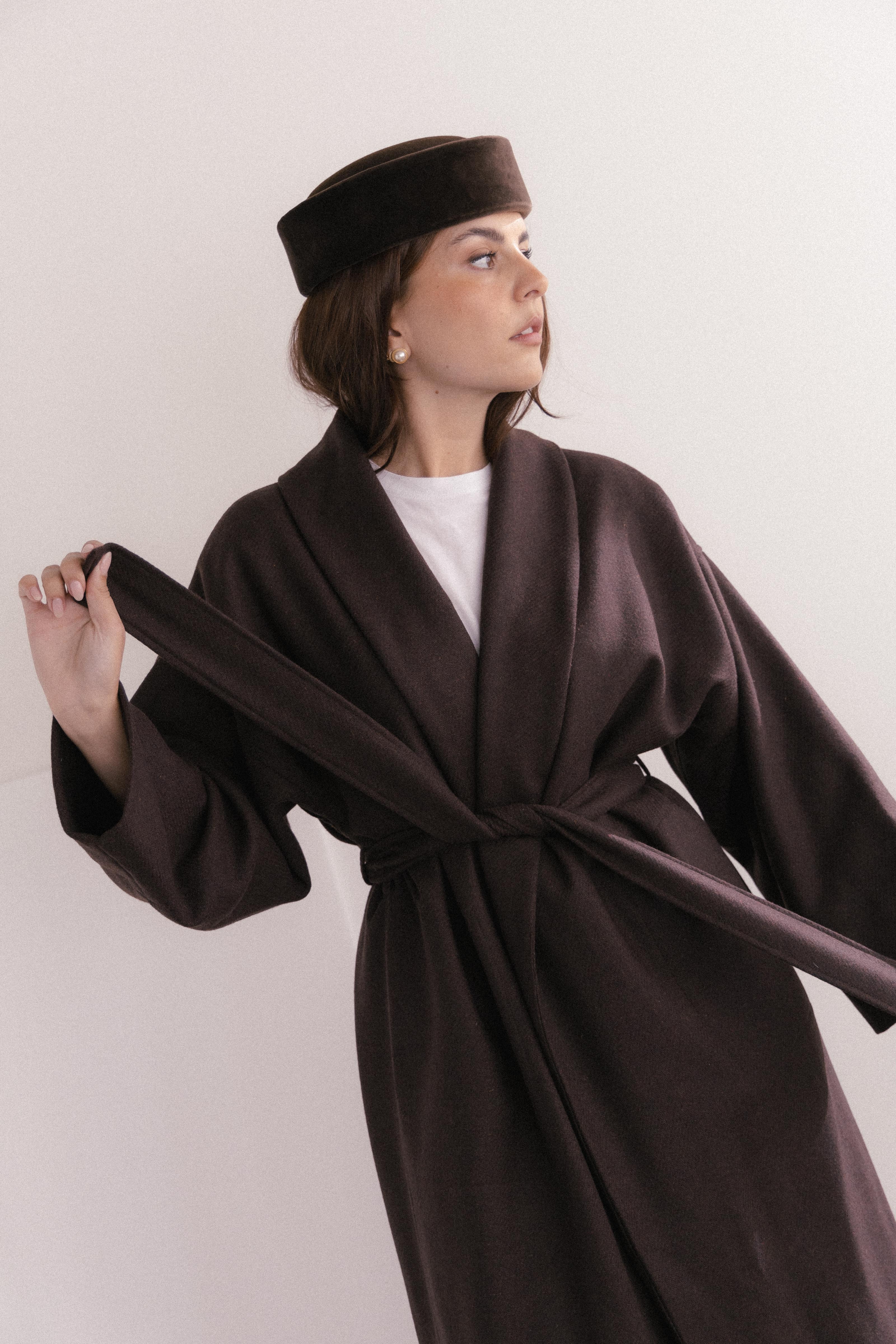 JOSEPH Coat Chocolate