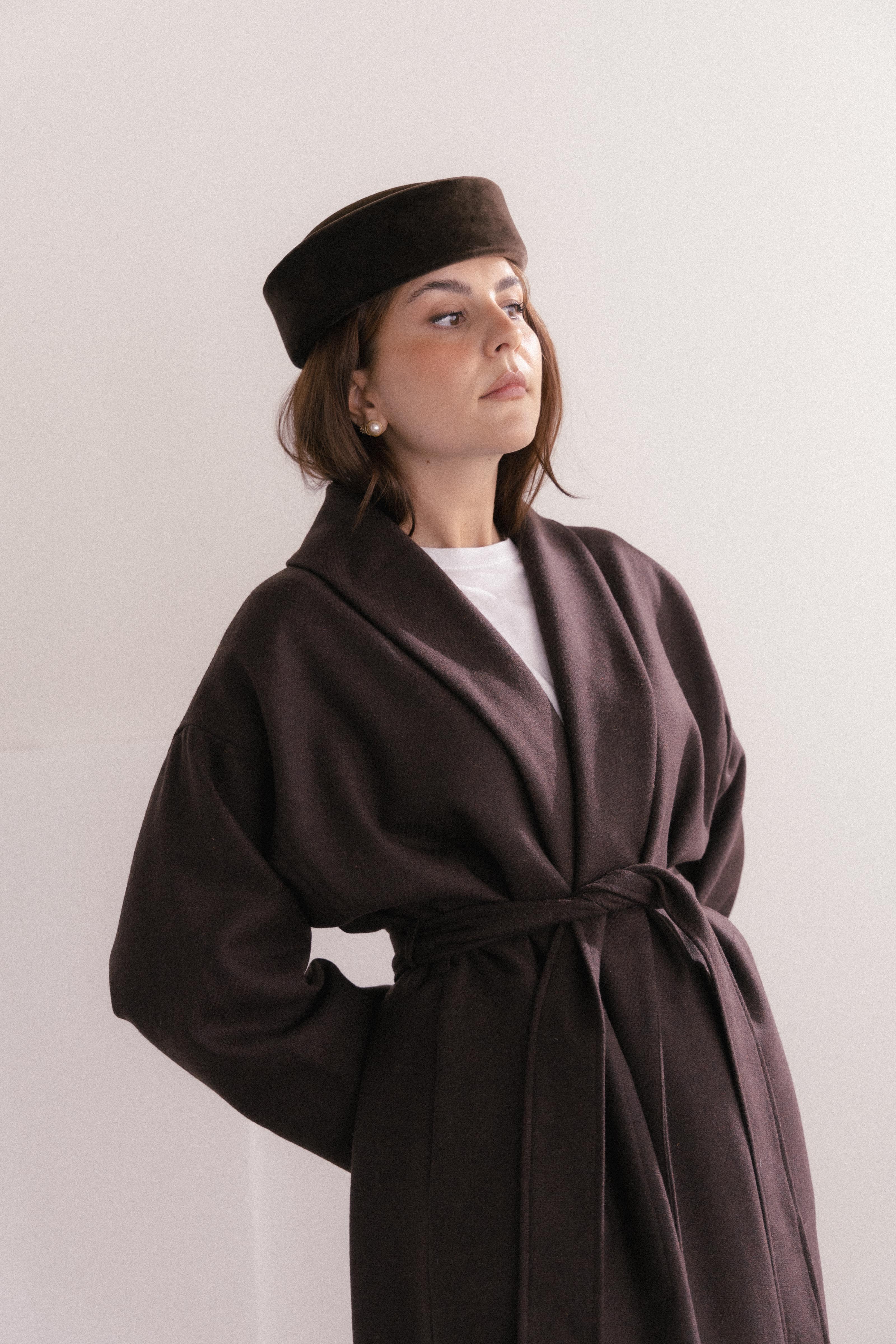 JOSEPH Coat Chocolate